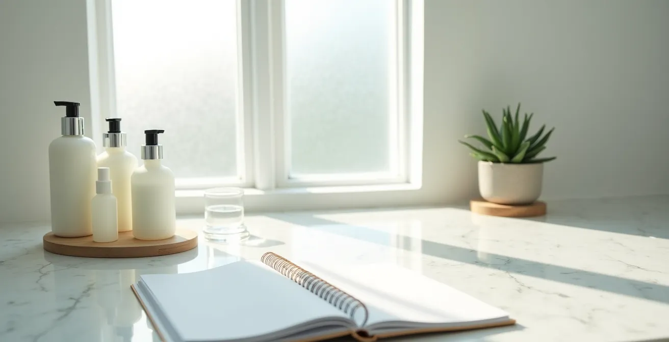 Visualisierung des 8-Wochen-Hautpflege-Protokolls mit Fortschrittstracking