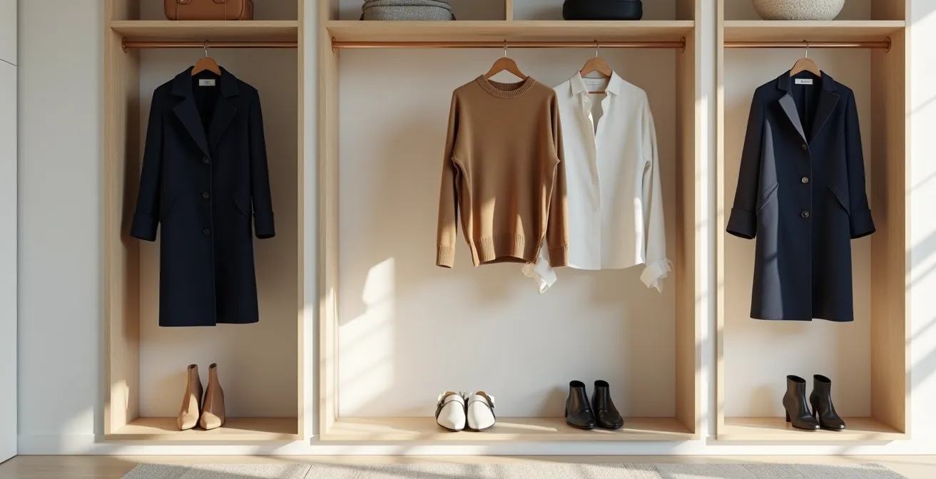 Minimalistische Garderobe mit hochwertigen zeitlosen Kleidungsstücken