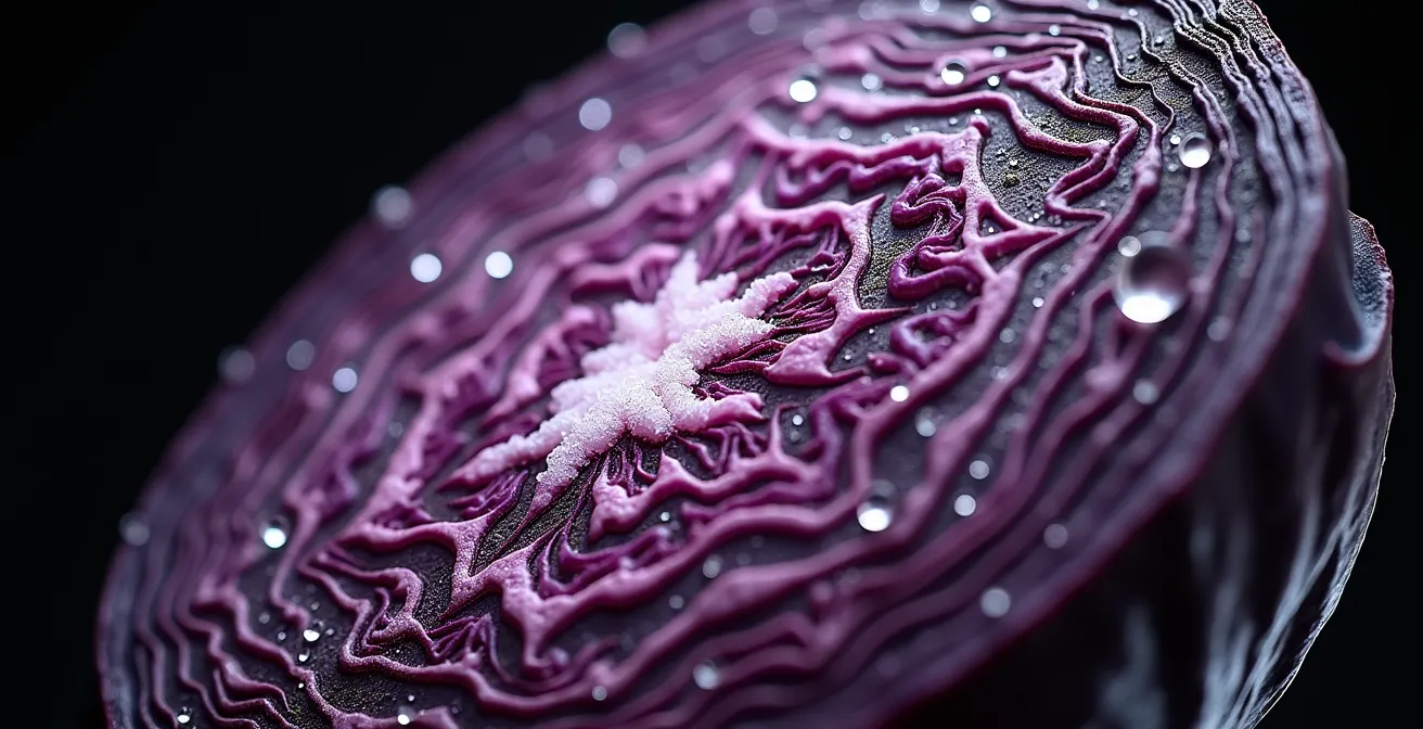 Makroaufnahme natürlicher Texturen für Hautgesundheit durch Ernährung