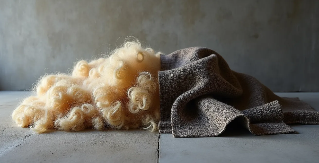 Vergleich traditioneller und moderner Textilmaterialien im Studio