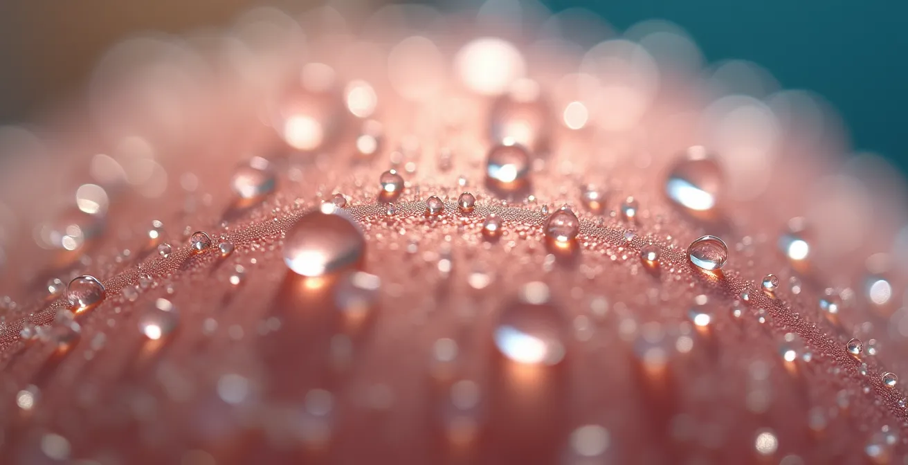 Wissenschaftliche Darstellung der Hautbarriere mit Mikrobiom