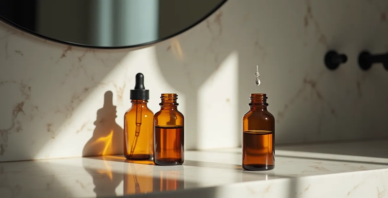 Reduzierte Pflegeroutine mit wenigen ausgewählten Produkten