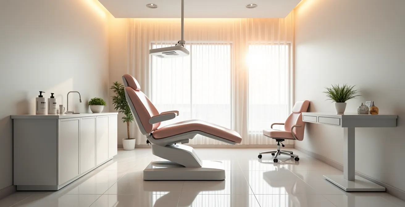 Professionelle dermatologische Peeling-Behandlung in der Praxis