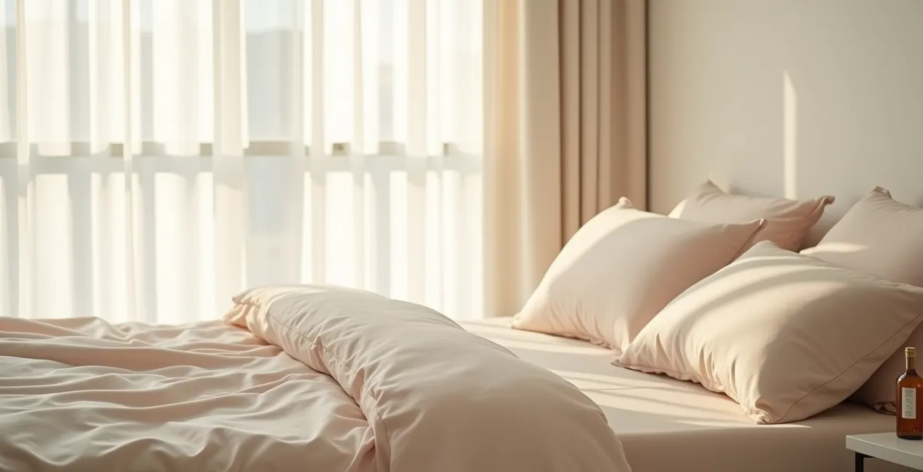 Seidenkissen und sanfte Textilien für hautfreundlichen Schlaf