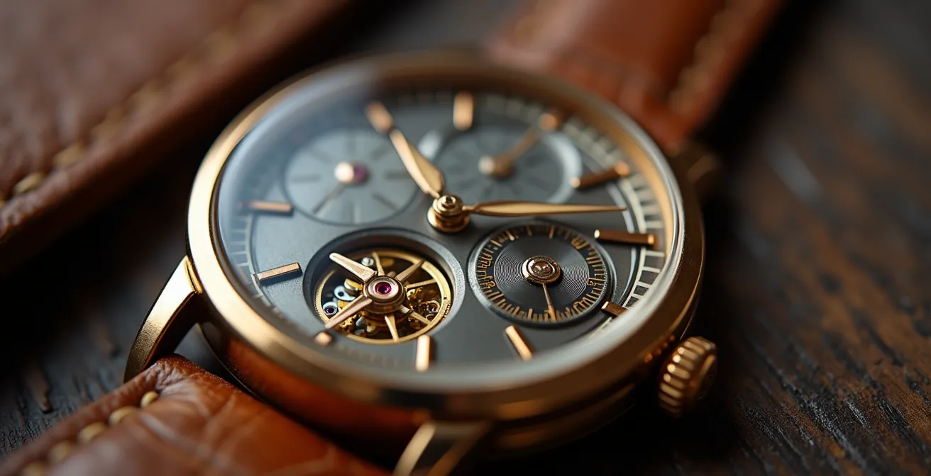 Vintage Luxusuhr und hochwertige Materialien als Einstieg in die Luxuswelt